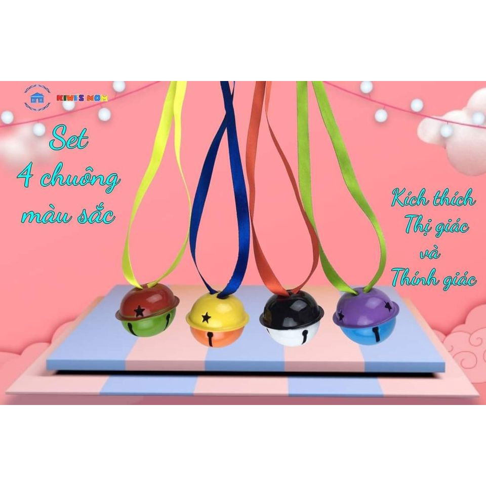 Set 4 Chuông màu sắc Kích thích THỊ GIÁC & THÍNH GIÁC