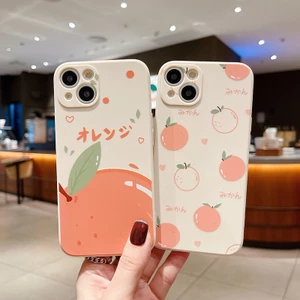 Ốp lưng iphone cạnh vuông Quả cam nhật bản dành cho ip 6splus/7/7plus/8/8plus/x/xr/xs/11/12/pro/max/plus/13promax - e228