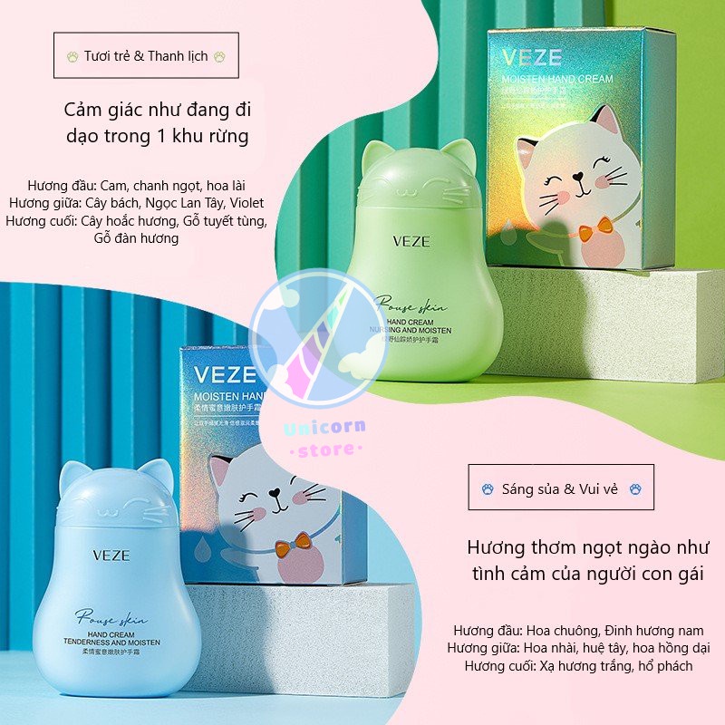 Kem Dưỡng Da Tay Kitty Veze Nội Địa Trung Mềm Mịn Da