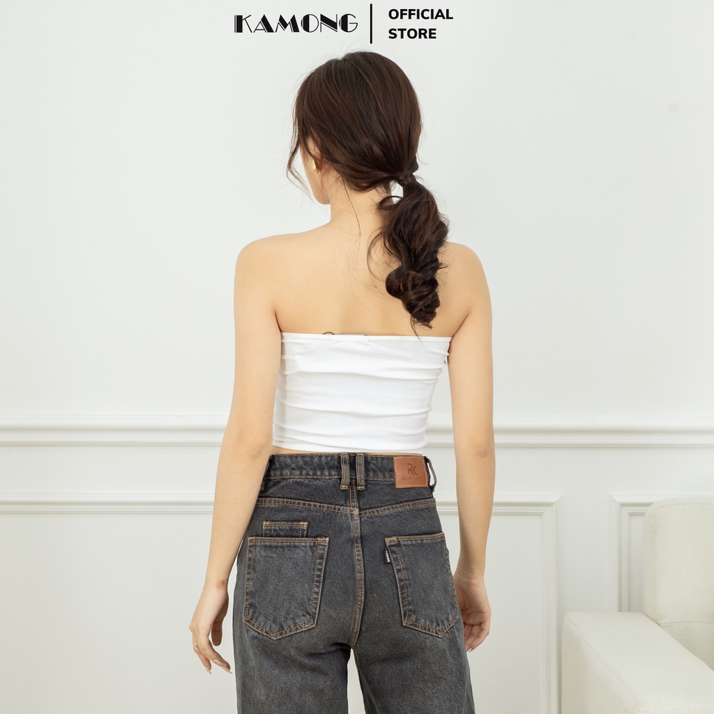 Ảnh Áo ống quây ngực KAMONG không mút chất liệu thun cotton 100% co dãn nhiều màu, nhiều size A143 4
