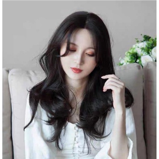 Tóc giả nguyên đầu xoăn sóng ngang lưng mái bay chất sợi tơ cao cấp HaminStore