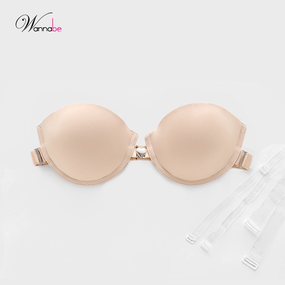 Áo ngực không dây WANNABE ANT10 áo chíp cúp ngang chống tuột đẩy ngực kèm dây lưng trong chuyên trị đồ hở lưng vai ngực