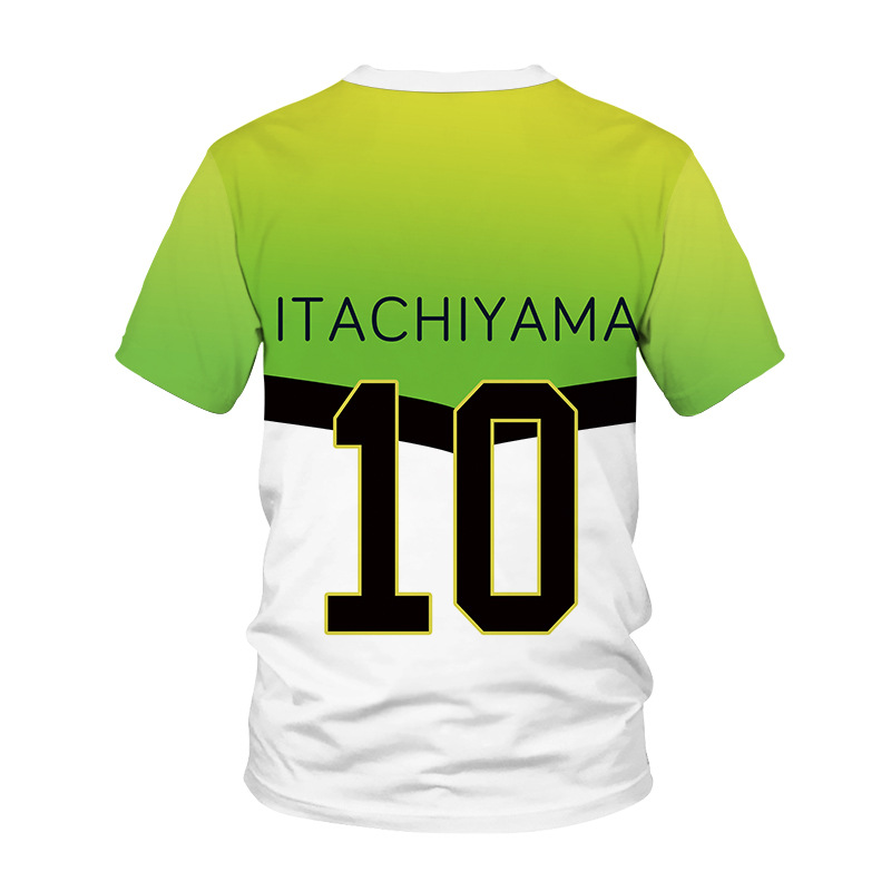 SY3 Haikyuu!! Trang Phục Hóa Trang Kamomedai Trung Học Áo Thun Hoshiumi Tay Ngắn Thể Thao Đồng Phục Itachiyama Tee Sendai