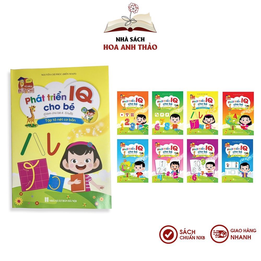 Sách Tập Tô Phát triển IQ Dành Cho Bé 4-5 tuổi (Bộ 8 quyển)