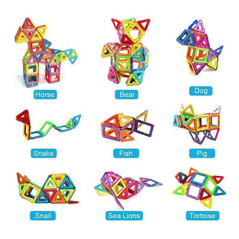 30 / 50 / 100 CÁI Khối xây dựng từ tính Xây dựng Giáo dục Đồ chơi ma thuật cho trẻ em
