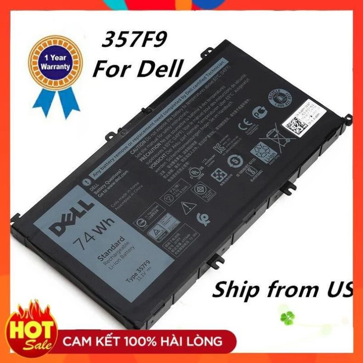 💖 PIN ZIN 💖 Pin laptop Dell 7559 357F9 7557 7566 7567 7759 Mã Pin 357F9 74Wh