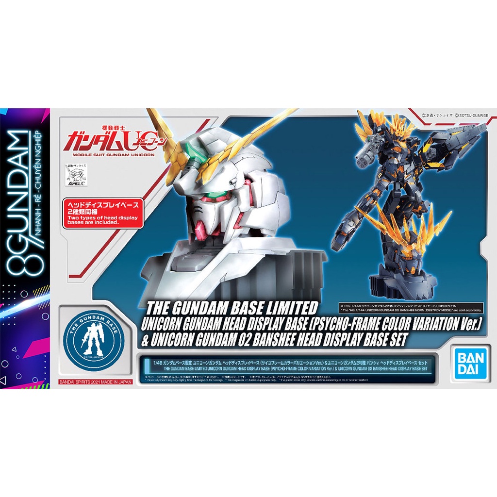 Tête De RX-0 Unicorn Gundam 02 Banshee Display - Kit Bandai Neuf