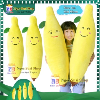 [SIÊU TO]  GỐI ÔM TRÁI CHUỐI SIÊU TO KHỔNG LỒ SIZE ĐẠI 1M3 DÀI 1M2 - GẤU BÔNG TRÁI CHUỐI