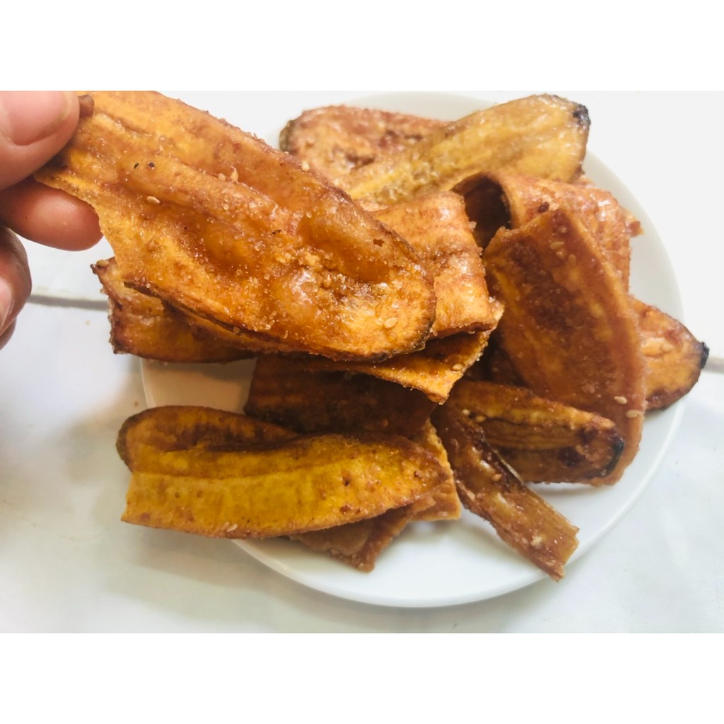 500g chuối sấy mè gừng giòn tan, dễ gãy