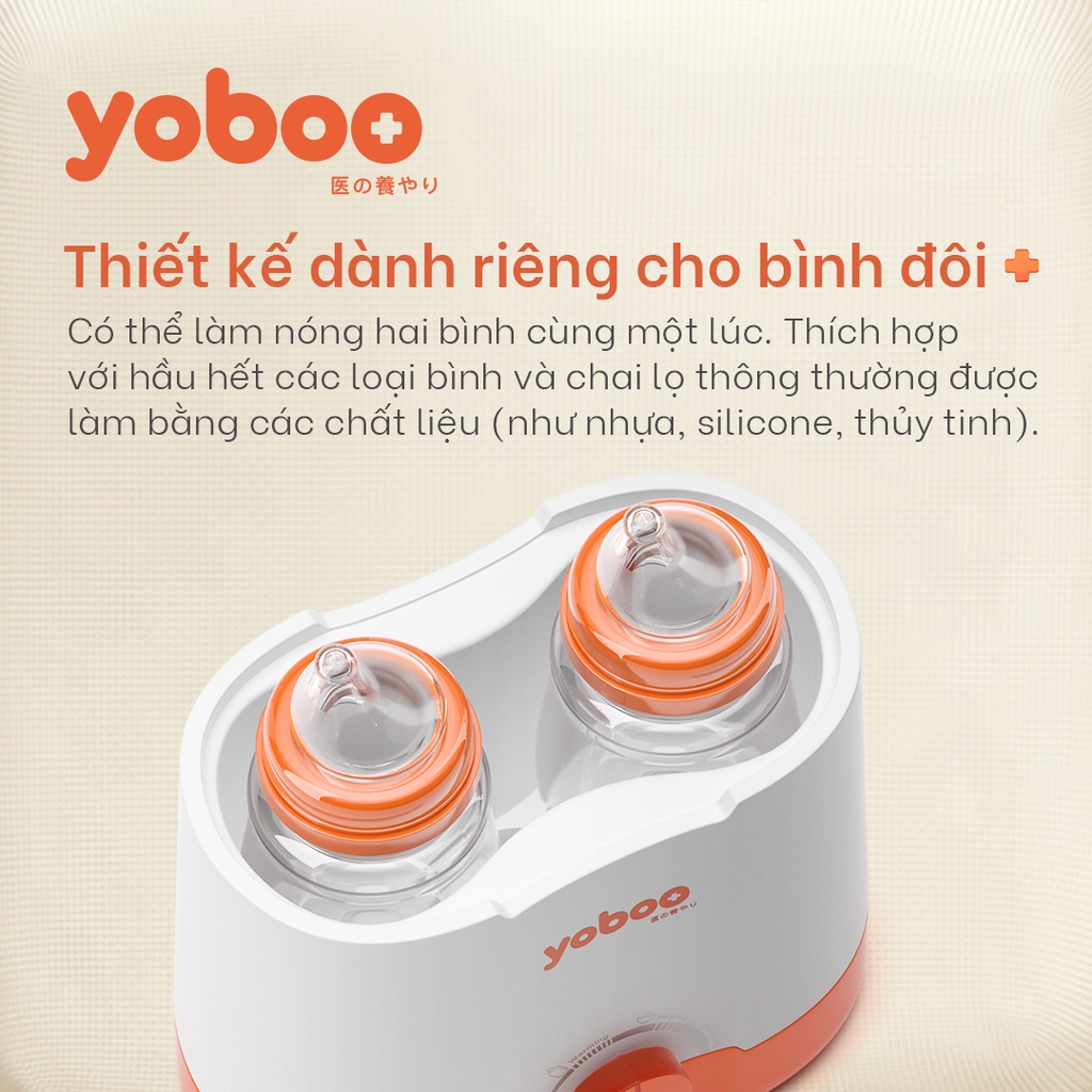 Ảnh Máy hâm sữa tiệt trùng, rả đông, giữ ấm Yoboo YB-0041 thiết kế 2 ngăn 3in1 làm nóng thức ăn - Hàng Chính Hãng 4
