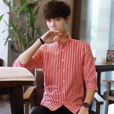 Áo Sơ Mi Tay Lỡ 3 / 4 Thời Trang Công Sở Thanh Lịch Cho Nam