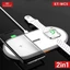 củ sạc không dây thông minh chức năng 2 in 1 vừa sạc cho điện thoại cho đồng hồ apple watch EARLDOM-hàng chính hãng