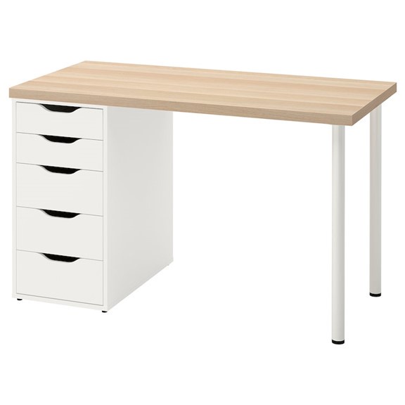 Ảnh DAISY, Bàn làm việc, bàn học 1 tủ ngăn kéo DEK_033, 120x60x73cm, bàn gỗ Scandi Home 3