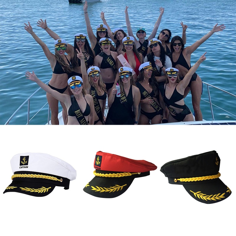 Sailor Hat Yacht Captain Hat Navy Marine Hat Sailor Captain Costume Men Navy