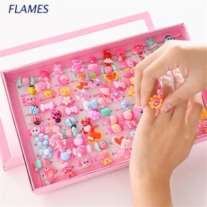 Bộ 10 nhẫn hoạt hình màu sắc xinh xắn cho bé gái