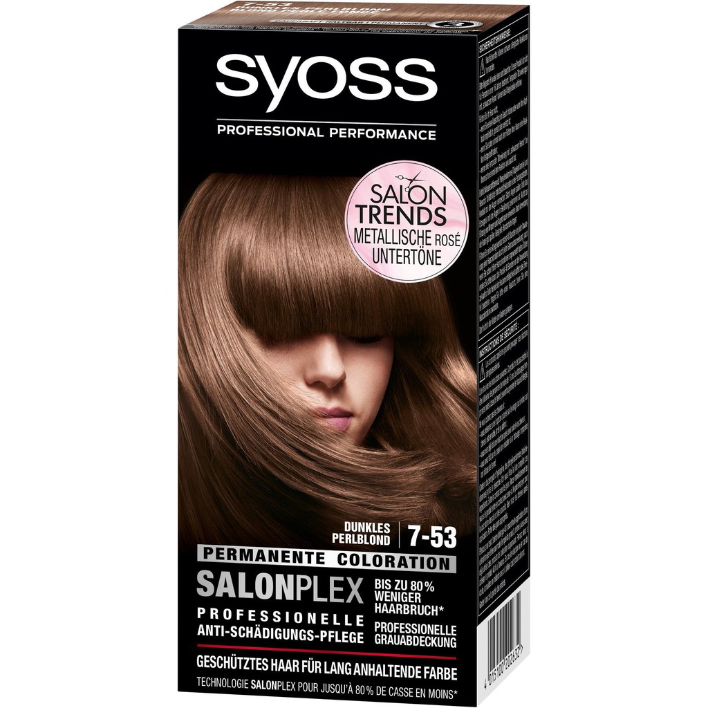 Sử dụng thuốc nhuộm tóc Syoss để trở thành tâm điểm của mọi ánh nhìn! Với công thức đặc biệt, sản phẩm sẽ giúp bạn có mái tóc bóng đẹp và mềm mượt như lụa, mang đến cho bạn sự tự tin và quyến rũ.