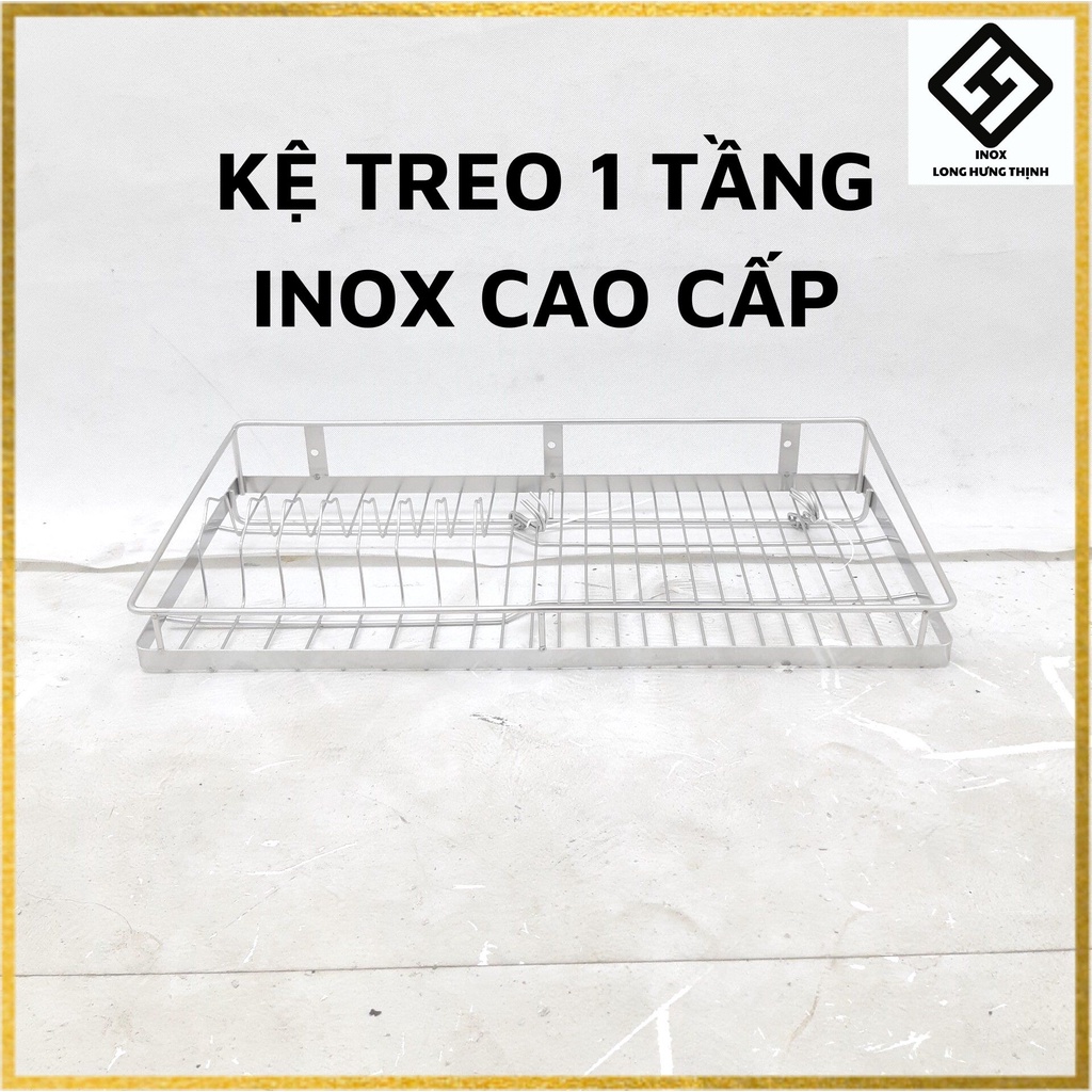 Kệ treo INOX đặc cao cấp 100% (đủ size) có sóng đĩa, kệ treo 1 tầng ...