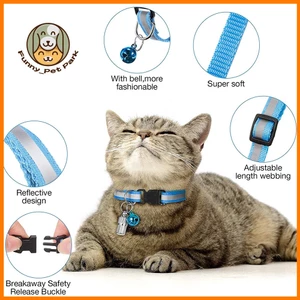 Thiết kế sang trọng Màu sắc hỗn hợp Vòng cổ thú cưng Dây xích có chuông Chó mèo Vòng cổ Nylon