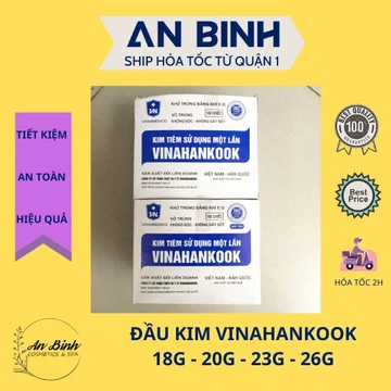 (Q1-HCM) |HỘP| Đầu Kim Tiêm 18G/20G/23G/26G Vinahankook - Kim Lấy Thuốc - Kim Chích Mụn