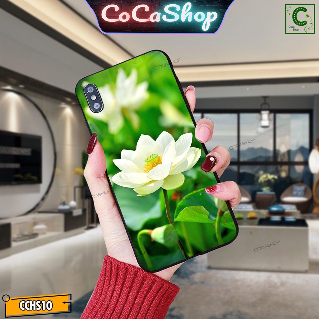 Ốp lưng iphone mặt kính in hình siêu nét  - Bông sen trắng vươn nắng  - 6/6plus/6s/6splus/7/7plus/8/8plus/x/.....