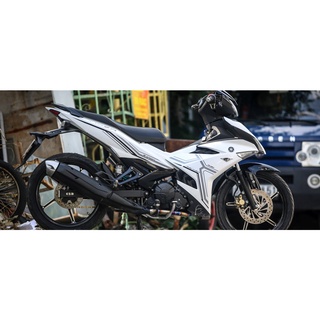 Tem Rời Dán Xe Exciter 150 Y15 Trắng Đen Cực Hot, Hàng 3 Lớp Chất Lượng Cao .Team Decal