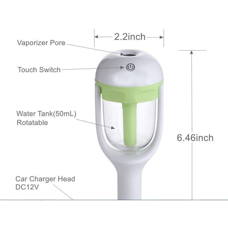 Máy Phun Sương Tạo Độ Ẩm Không Khí Chuyên Dụng Cho Xe Ô tô - Bảo Hành 6 Tháng