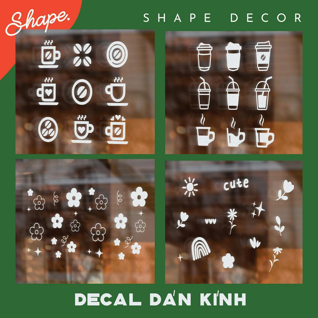 Decal Dán kính Sticker dán kính dán gương | Shopee Việt Nam