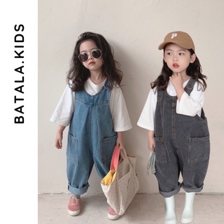 Yếm jean bé trai bé gái Batala kids yếm bò trẻ em DÁNG DÀI, dáng hàn đi học đi chơi cho bé từ 8-24kg YMDAI