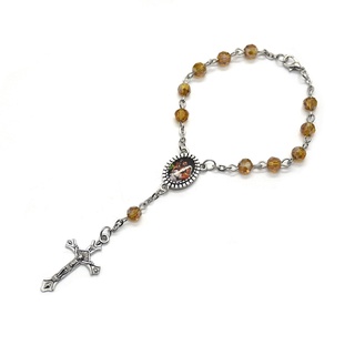 MarsET Mini Công Giáo Mân Côi Vòng Tay Cầu Nguyện Hạt Rửa Tội Christening Đảng Ủng Hộ