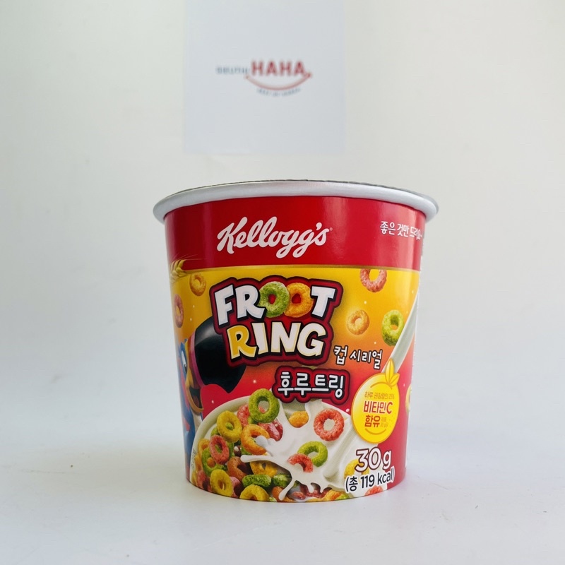 [Đủ vị] Ngũ cốc ăn sáng Kelloggs Hàn Quốc FROOT RING cốc 30G 후루트링 ...