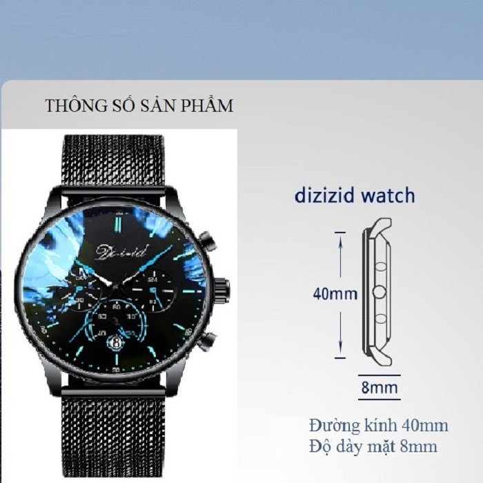 Đồng hồ DIZIZID lịch ngày