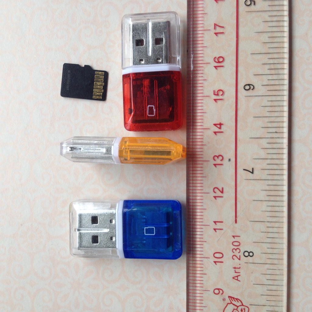 Đầu Đọc Thẻ Nhớ TF USB 2.0 Type-c Bằng Nhựa Trong Suốt