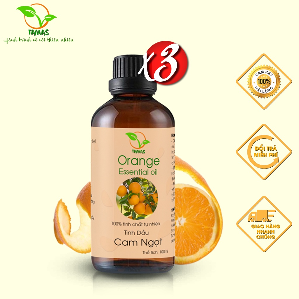 Ảnh Bộ 3 chai Tinh dầu 100ml hương tự chọn Sả Chanh, Cam Ngọt, Sả Java thư giãn, giải tỏa căng thẳng, xua đuổi muỗi,... 3