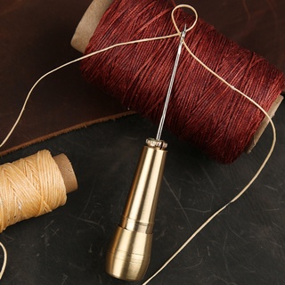 Comereally Bộ 4 Kim Khâu Giày Da Canvas Awl Taper Với Tay Cầm Kim Loại DIY Repa