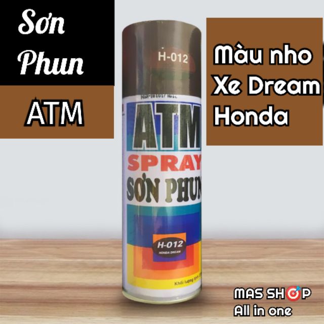 Sơn phun (Sơn xịt) ATM H012 màu nho xe Dream Honda | Shopee Việt Nam