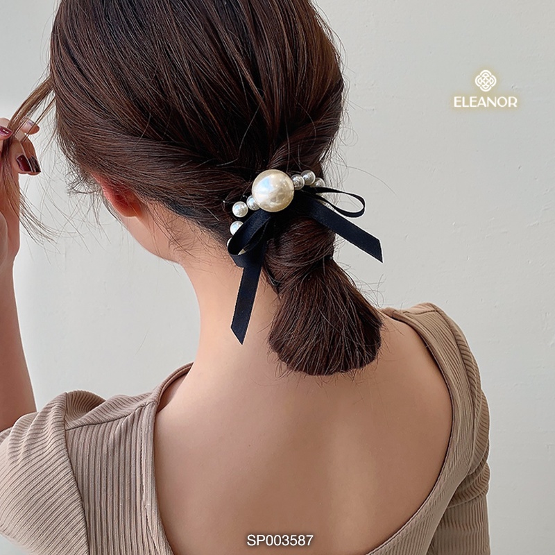 Dây buộc tóc nữ thun co dãn Eleanor Accessories hình nơ đính phụ kiên tóc thun cột tóc 3587