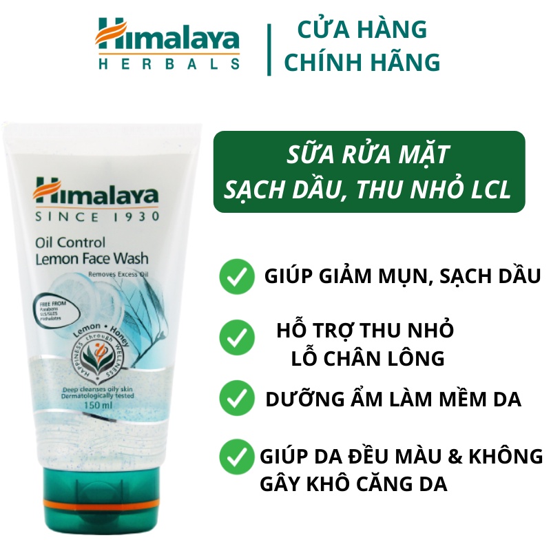 Ảnh Sữa rửa mặt chanh mật ong sạch dầu, thu nhỏ lỗ chân lông Himalaya Oil Control Lemon Face Wash 150ml 3