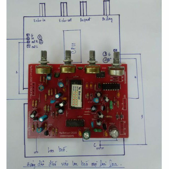 Mạch độ reverb cho loa kéo, kèm hướng dẩn. | Shopee Việt Nam