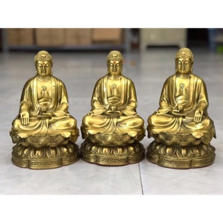 Phật Tổ A Di Đà ngồi Đài Sen Bằng đồng giá 1 tượng vật phẩm tượng Phật phong thủy trang trí quà tặng