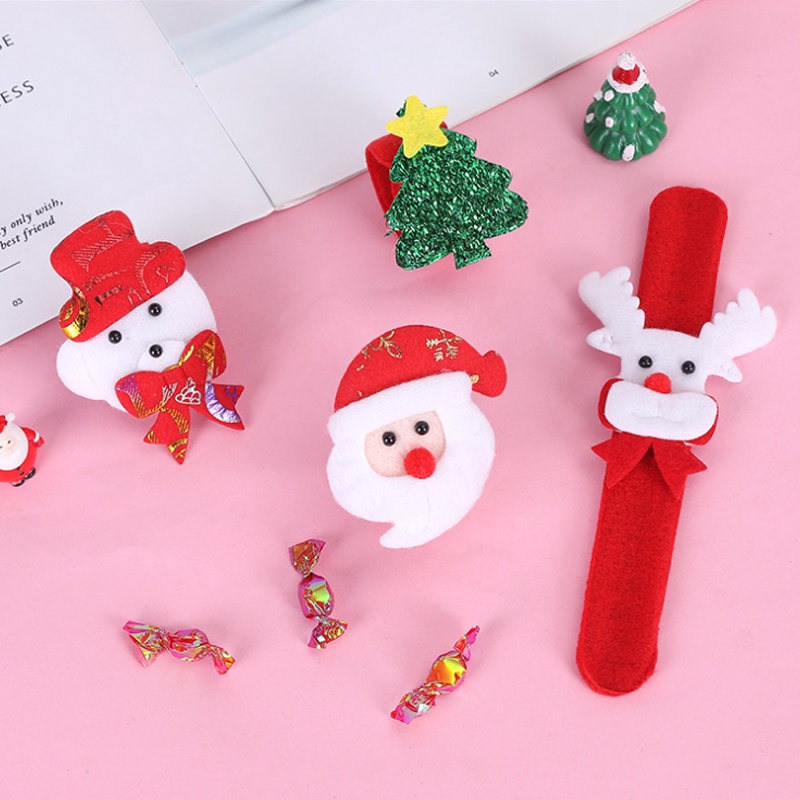 Vòng tay Noel giáng sinh hình ngộ nghĩnh màu đỏ - Quà tặng Noel