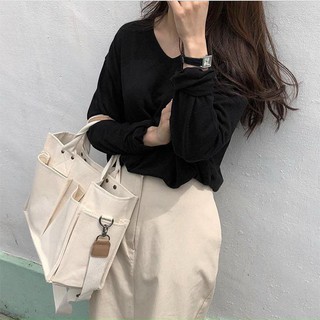 Túi Bỉm Sữa Đựng Đồ Mẹ Và Bé Đen Trắng Cao Cấp Phong Cách Hàn