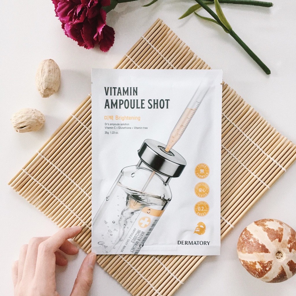 Mặt Nạ Giấy Dermatory Ampoule Shot Mask VitaShot 35g Shopee Việt Nam