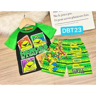 [7-11kg] set đồ bộ đùi bé trai chất thun lạnh in 3D hoạt hình