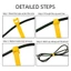 WU 100 Chiếc Dây Có Thể Tái Sử Dụng Dây Nylon Dây Rách Dây Sắp Xếp Tidy Cho Dây