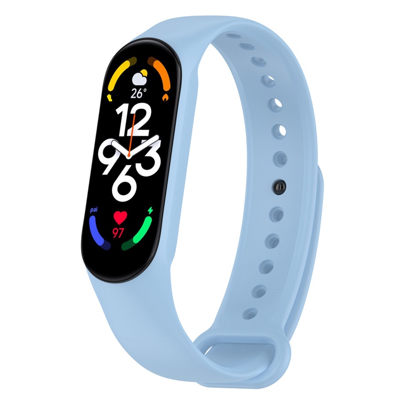 Dây Đeo Thay Thế Chất Liệu Silicon Màu Trơn Cho Xiaomi Smart Band 7 / Mi Band 7 / Miband7