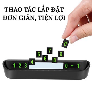 Bảng Số Điện Thoại Ô Tô Gắn Taplo Xe Hơi Có Dạ Quang VERSION 3