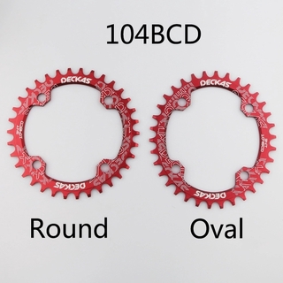 Dây Xích DECKAS 104BCD 36T Xe Đạp MTB Hình Bầu Dục Dây Xích Vòng 34T 38T 32T hẹp Núi Rộng Xe Đạp Chainwheel