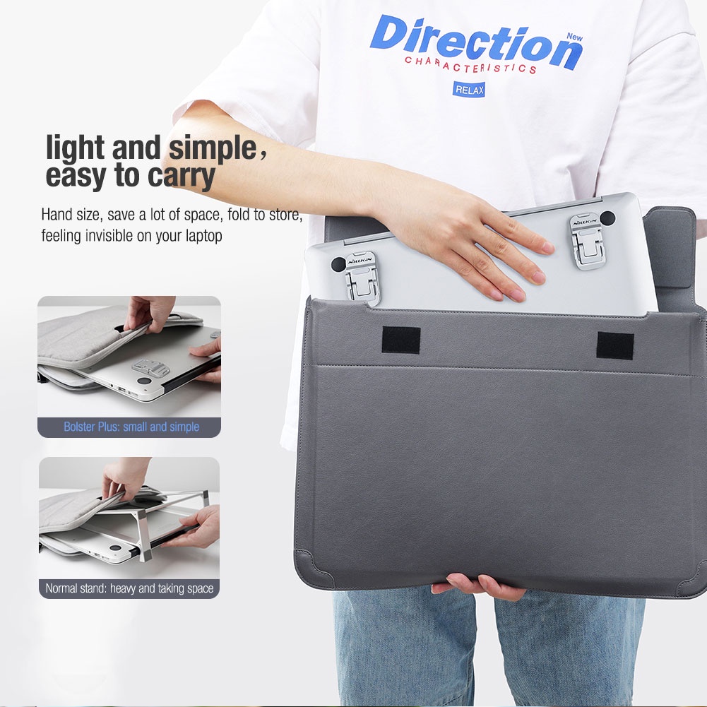 Mô tả Giá đỡ laptop 
NILLKIN sức mạnh tăng cường bằng hợp kim nhôm nhỏ gọn phù hợp với kích thước 14-17 inch - 6