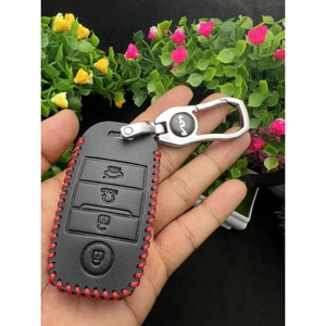 Bao Da chì khóa 4 nút Smartkey Xe ô tô Kia Seltos, Kia Sonet đời mới nhất.