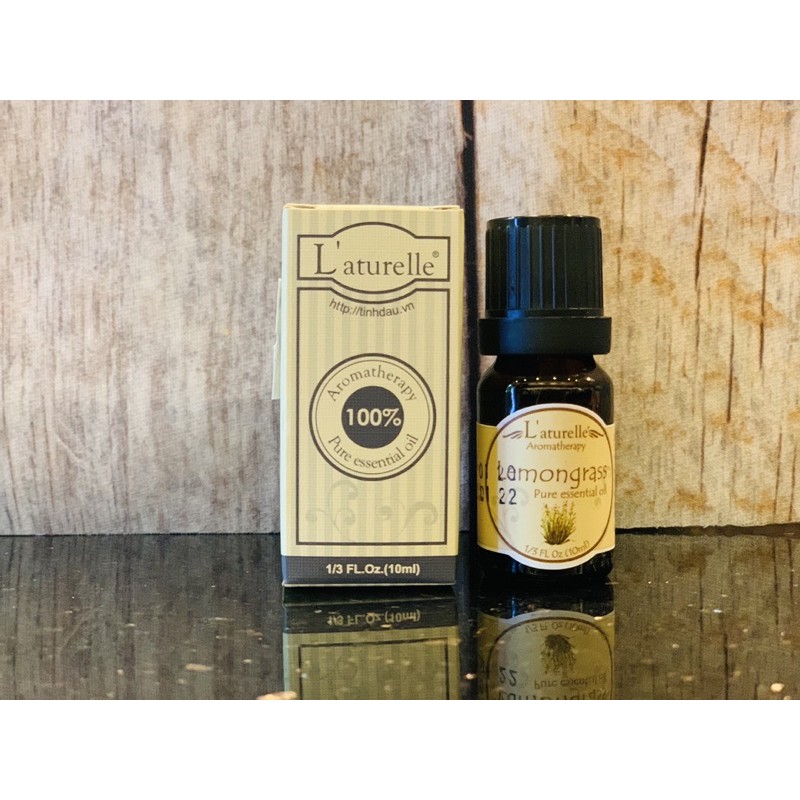 Tinh dầu Sả chanh - Lemongrass cao cấp L'aturelle 10ml giúp khử mùi, xua đuổi côn trùng, giảm mệt mỏi